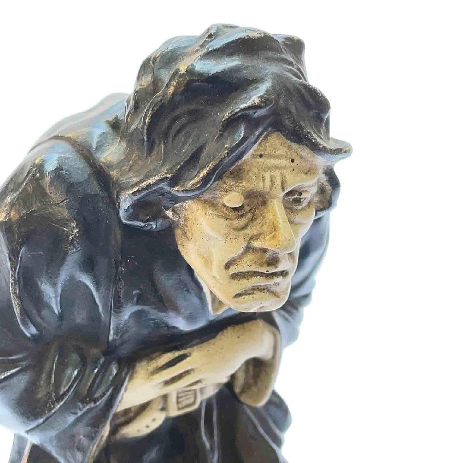 Other Pair of Italian Sculptures 1950s Grotesque Figures of Quasimodo and Rigoltetto For Sale