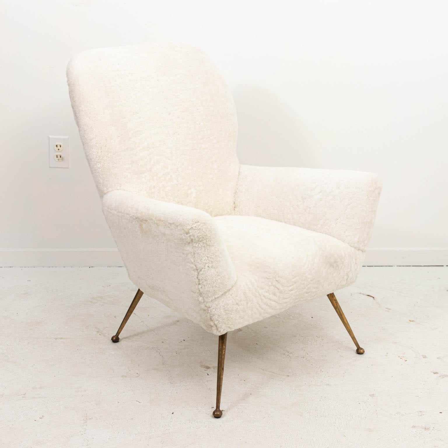 Pair of Italian Shearling Chairs 2