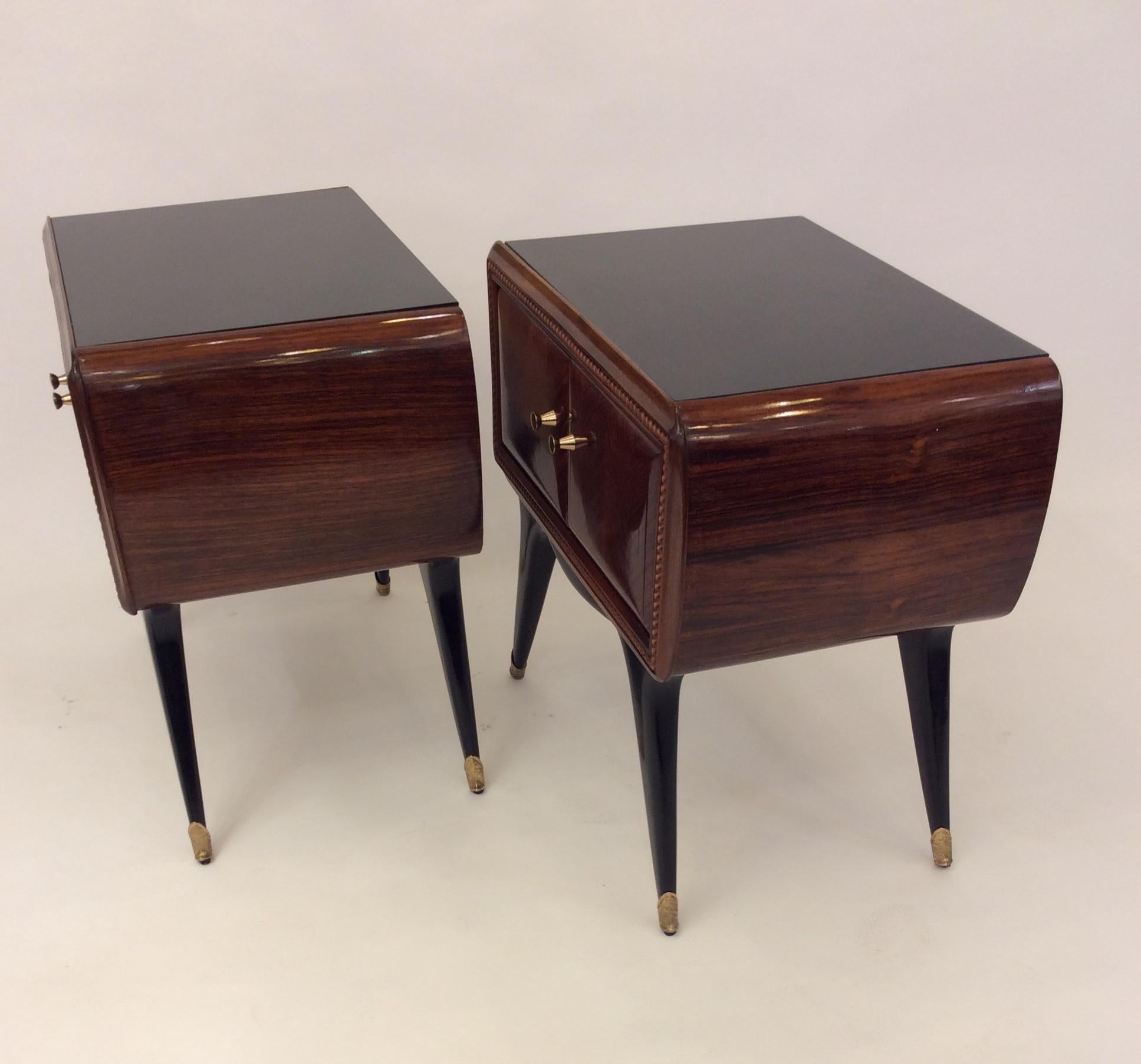 Pair of Italian Nightstands in the Style of Gio Ponti, circa 1950 For Sale 10