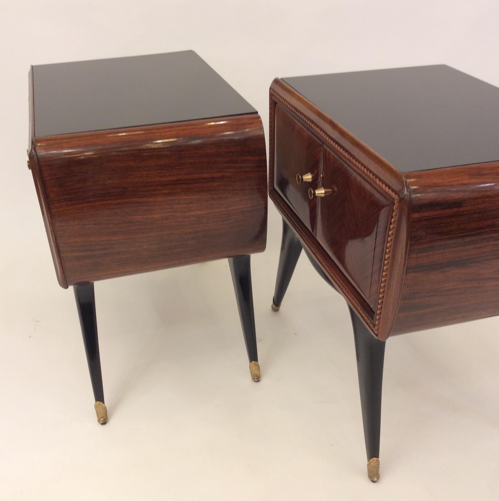 Pair of Italian Nightstands in the Style of Gio Ponti, circa 1950 For Sale 11