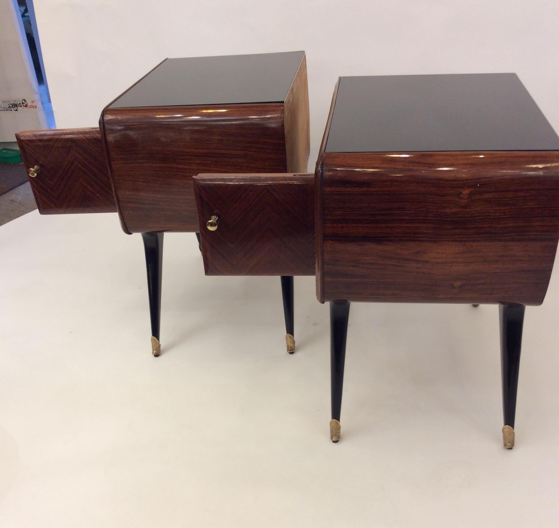 Pair of Italian Nightstands in the Style of Gio Ponti, circa 1950 For Sale 14