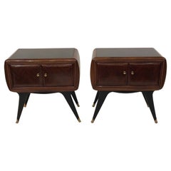 Pair of Italian Side Chest Nightstands Attributed Gio Ponti, circa 1950