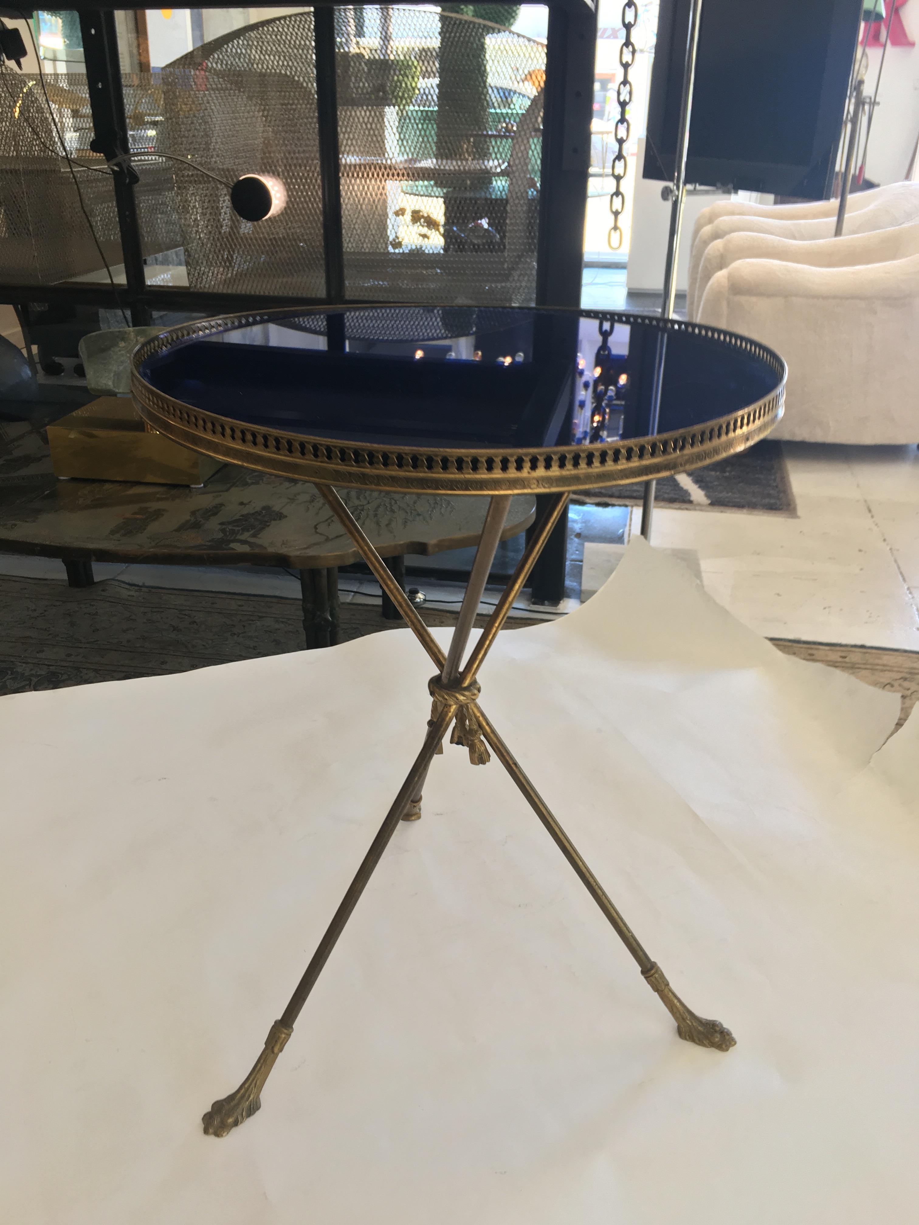 Brass Pair of Italian Side Tables 1950th