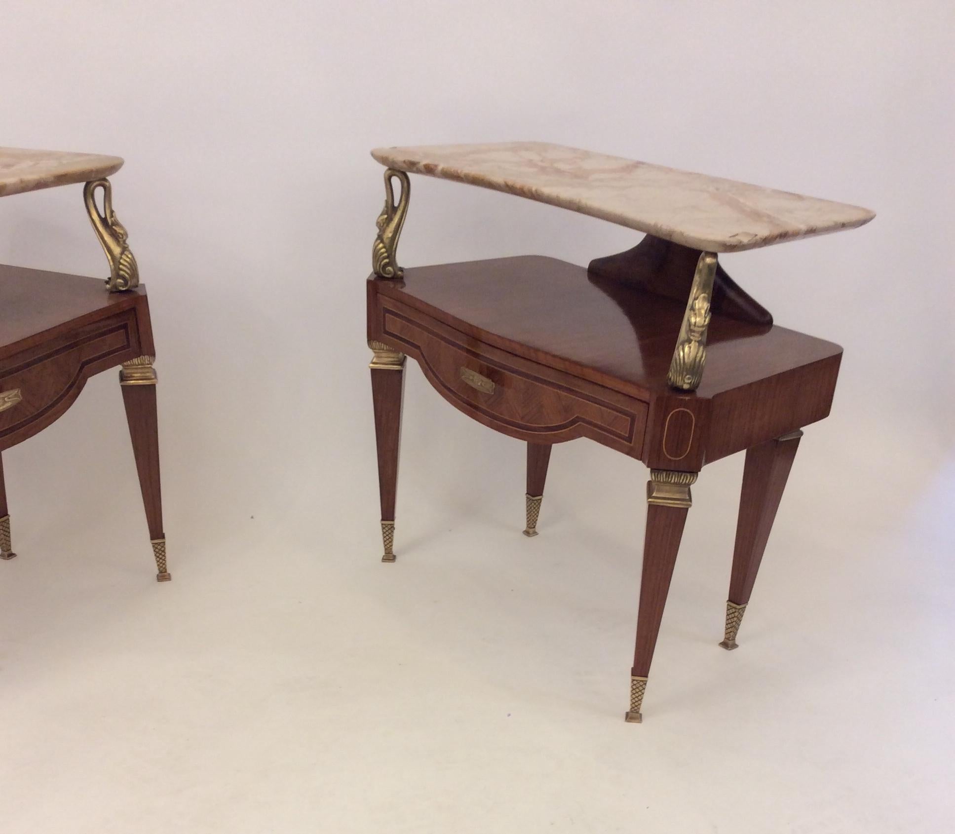 Pair of Italian Side Tables in the Style of Gio Ponti, circa 1940 For Sale 12