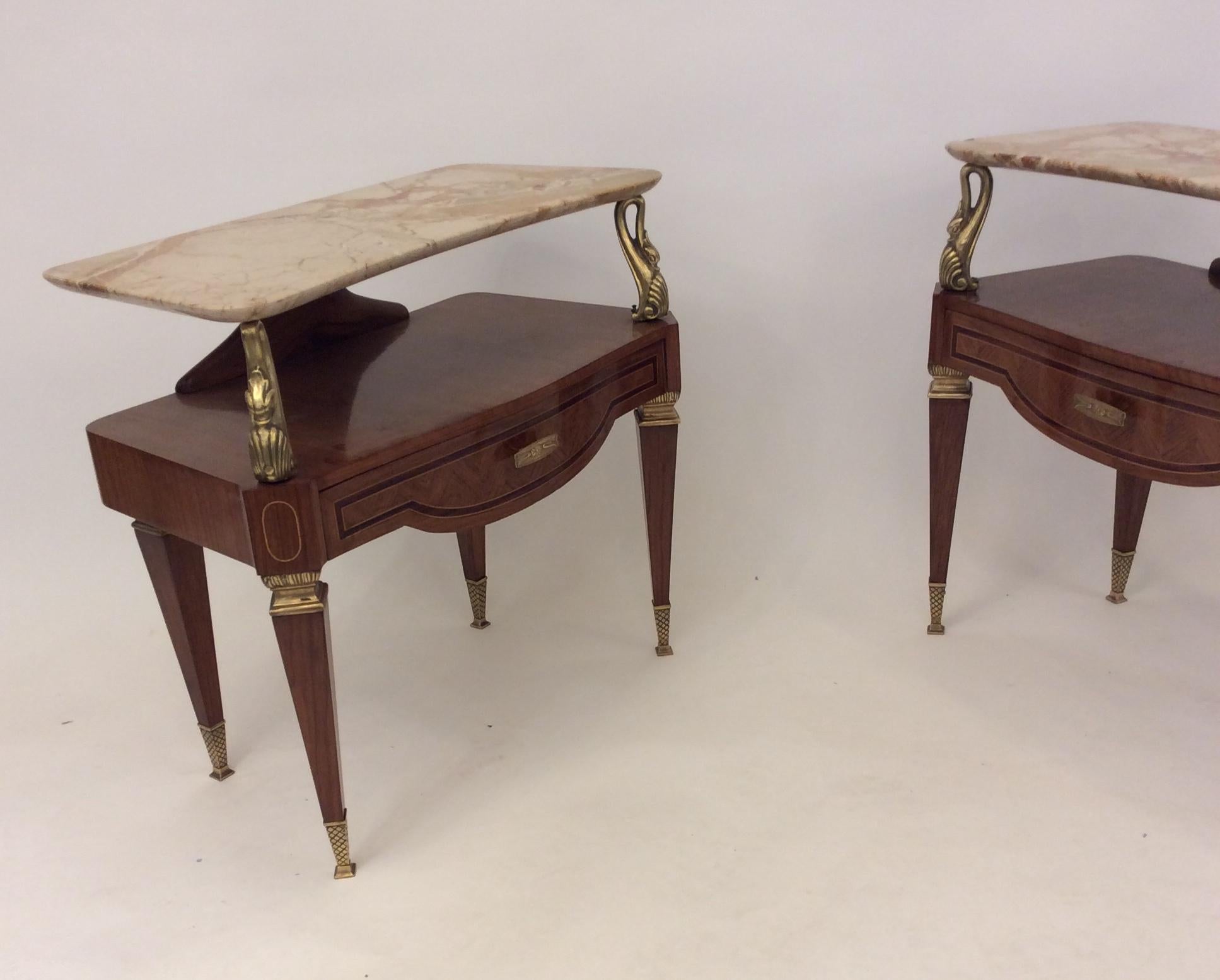 Pair of Italian Side Tables in the Style of Gio Ponti, circa 1940 For Sale 13