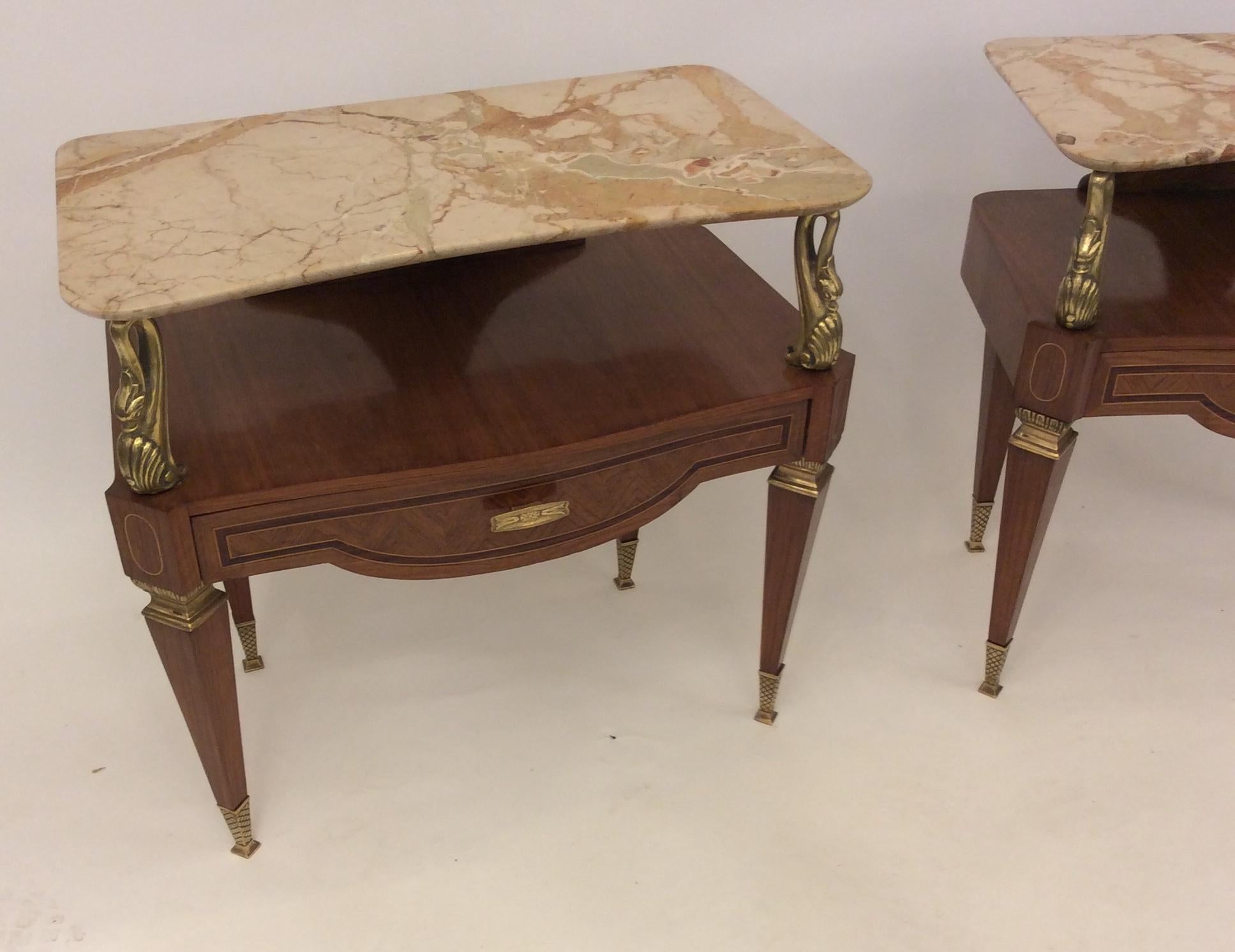 Pair of Italian Side Tables in the Style of Gio Ponti, circa 1940 For Sale 2