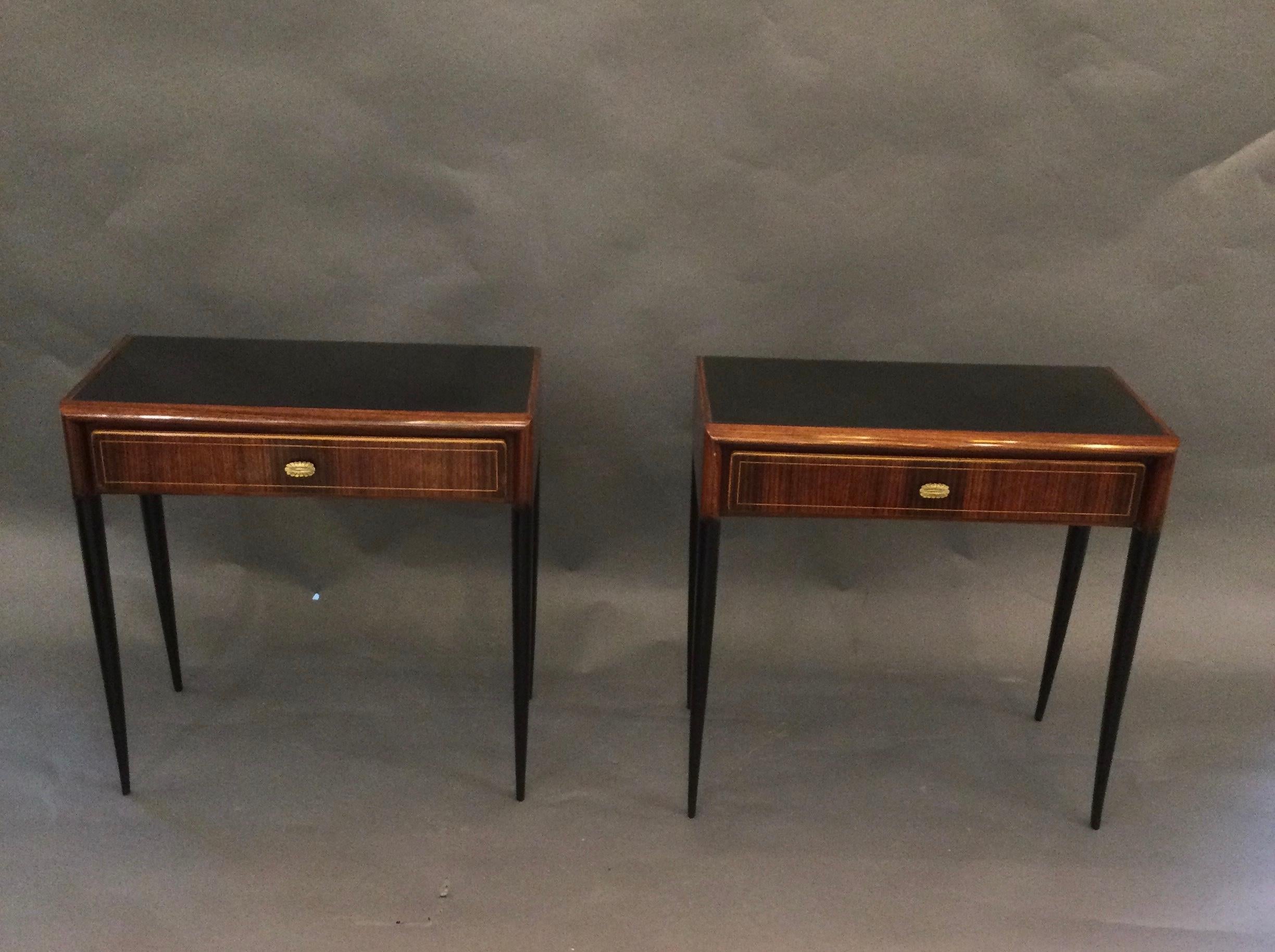 Pair of Italian Side Tables in the Style of Gio Ponti, 1950 3