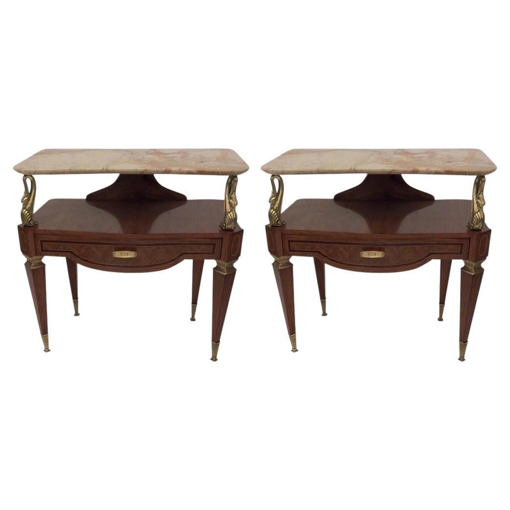 Pair of Italian Side Tables Attributed to Gio Ponti, circa 1940