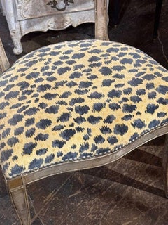 Pair of Italian Silver Giltwood Chairs