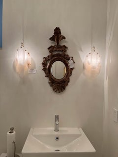 Pair of Italian Silver Leaf Mirrors