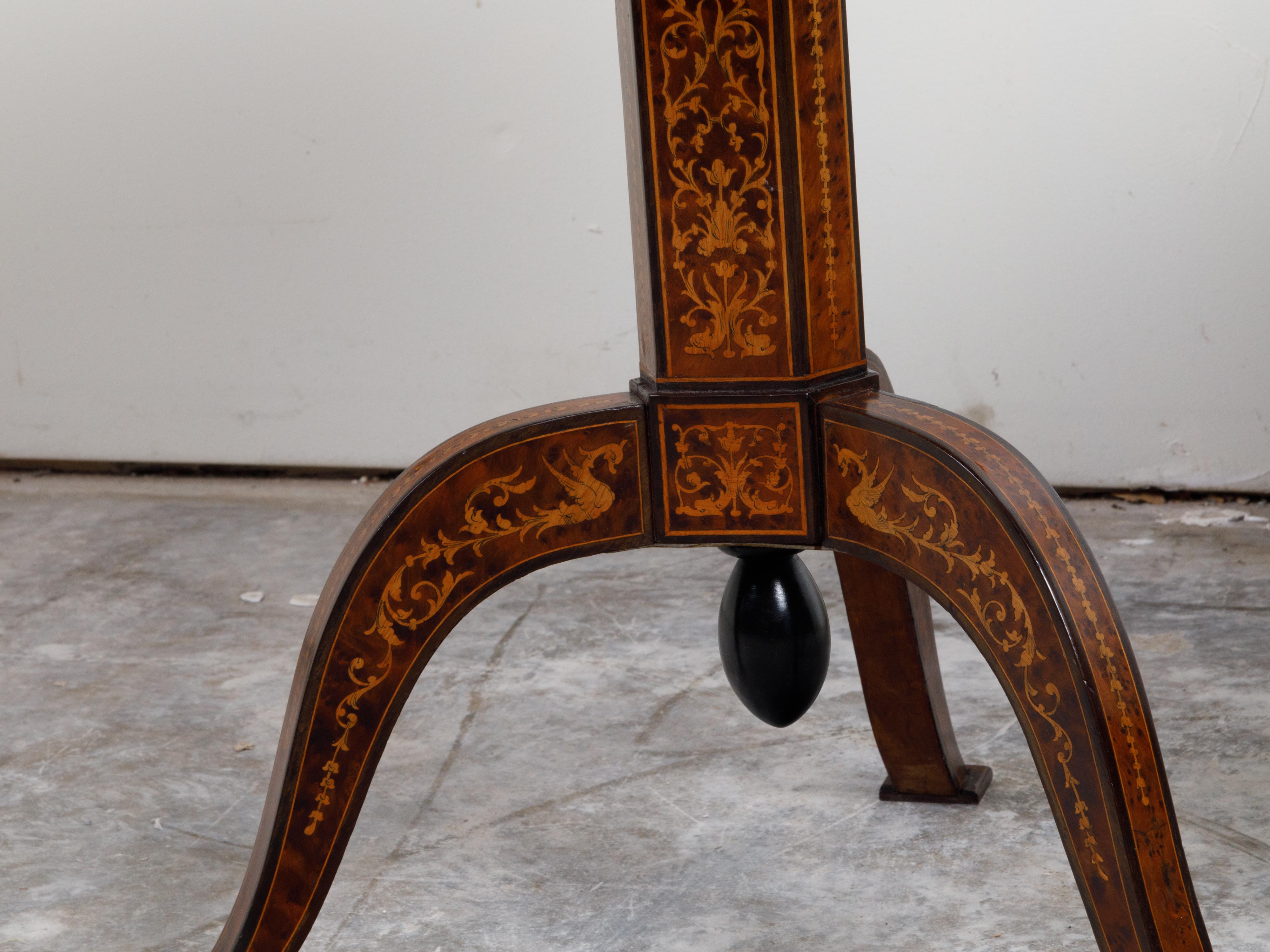Pair of Italian Sorrento 19th Century Side Tables with Mythological Marquetry For Sale 8