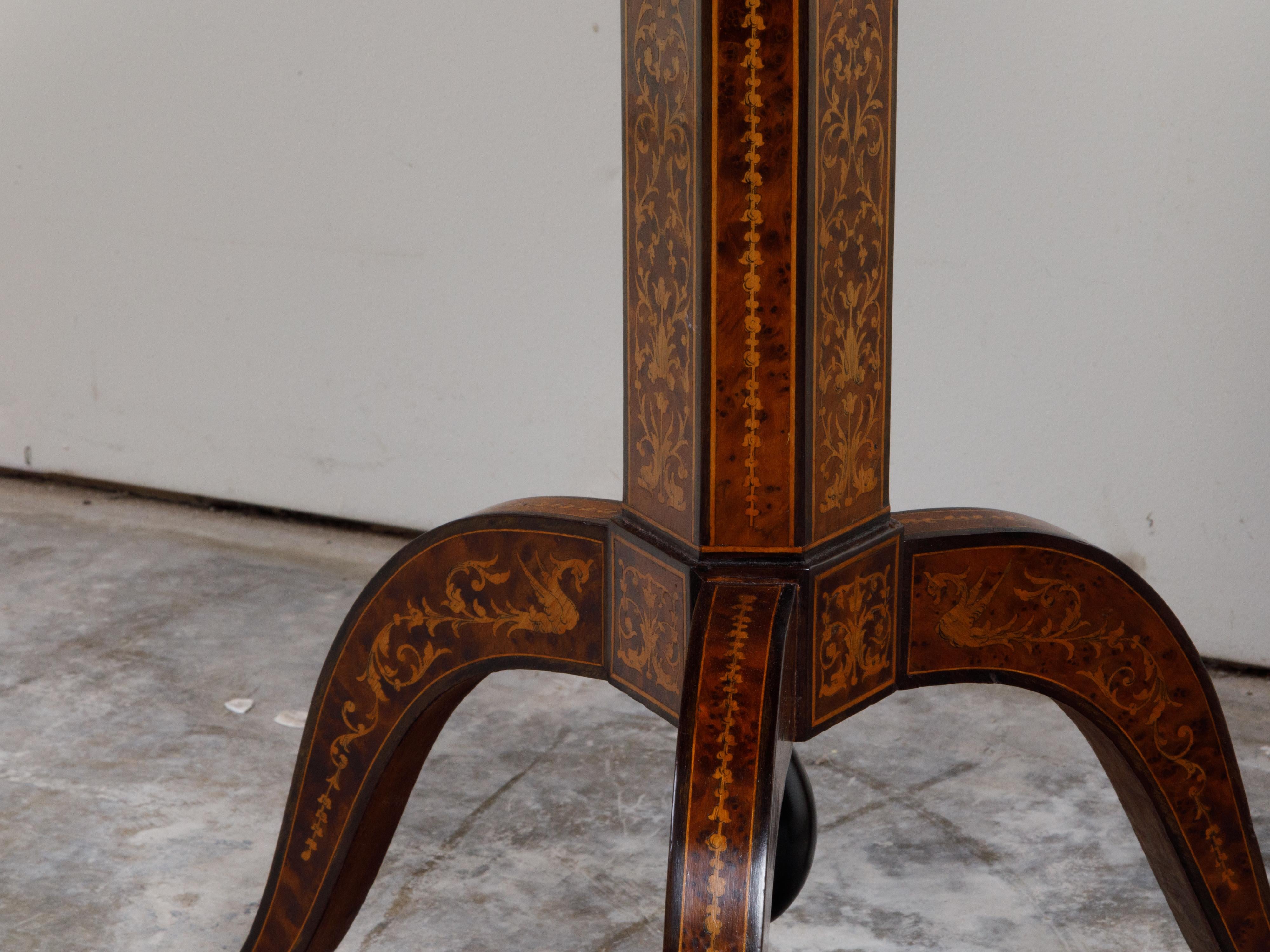 Pair of Italian Sorrento 19th Century Side Tables with Mythological Marquetry For Sale 3