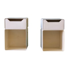 Pair of Italian Space Age Modular Nightstands / End Tables 1970s