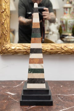 Pair of Italian Specimen Grand Tour Style Obelisks