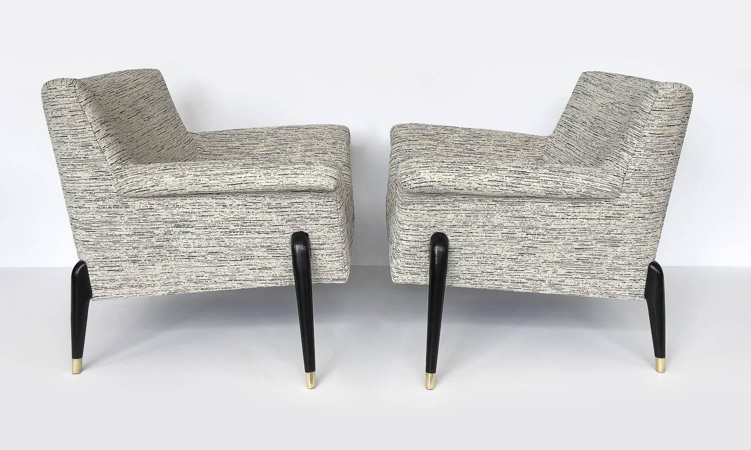 Mid-Century Modern Pair of Italian Spider Leg Lounge Chairs