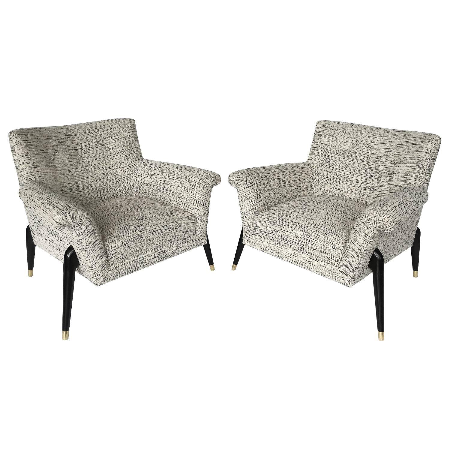 Pair of Italian Spider Leg Lounge Chairs