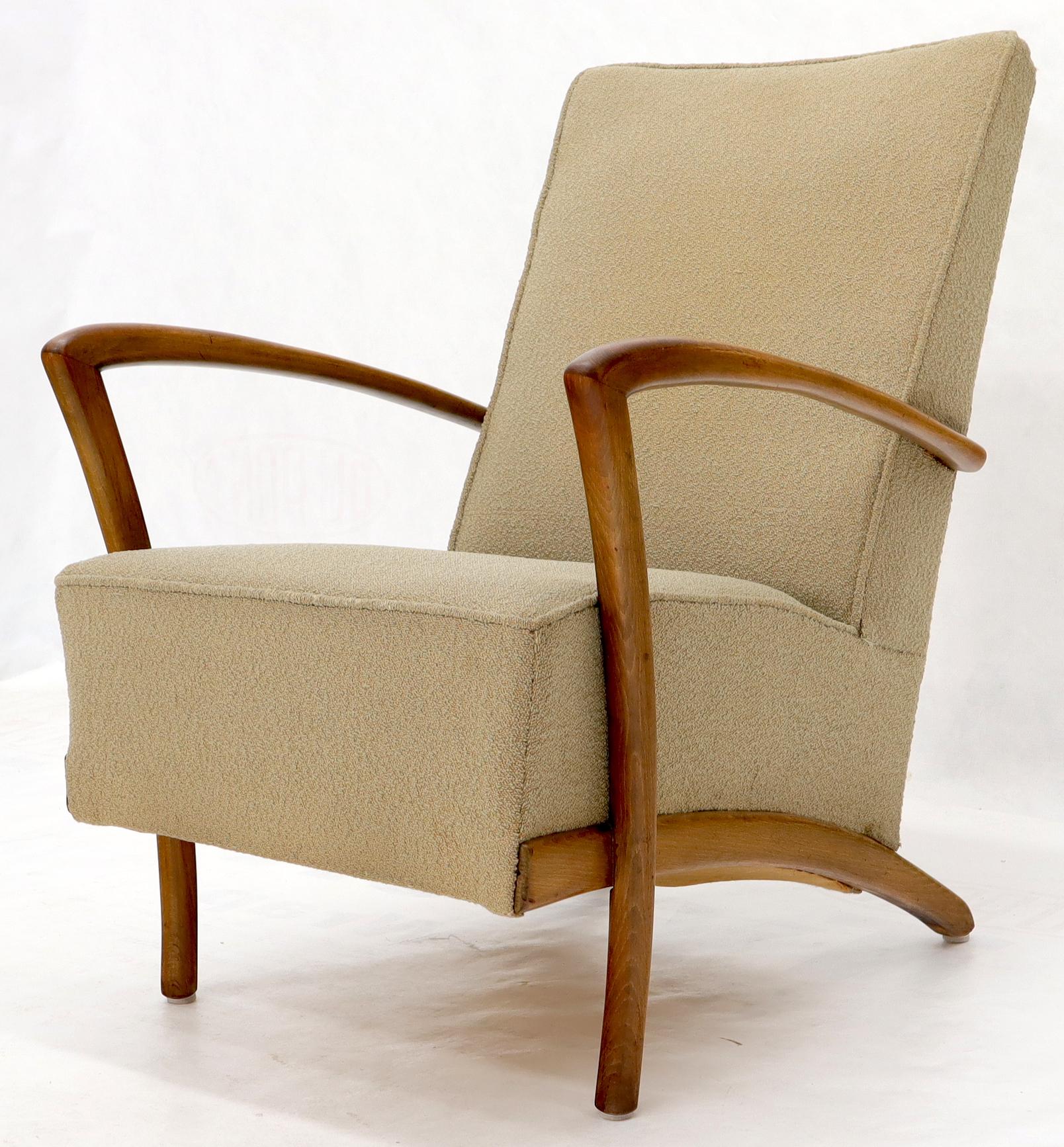20th Century Pair of Italian Spring Loaded Seats Lounge Chairs