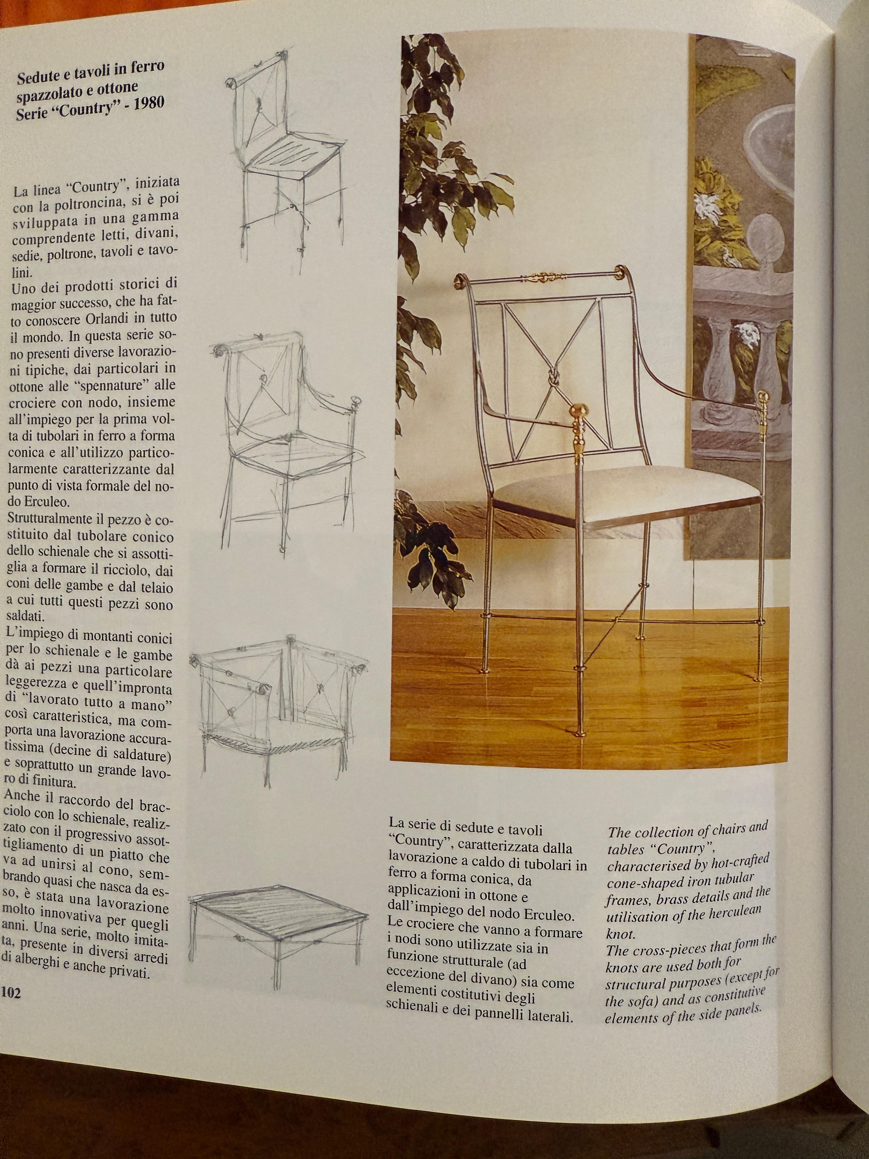 Paire de fauteuils italiens en acier et laiton signés Orlandi, 1970 en vente 5