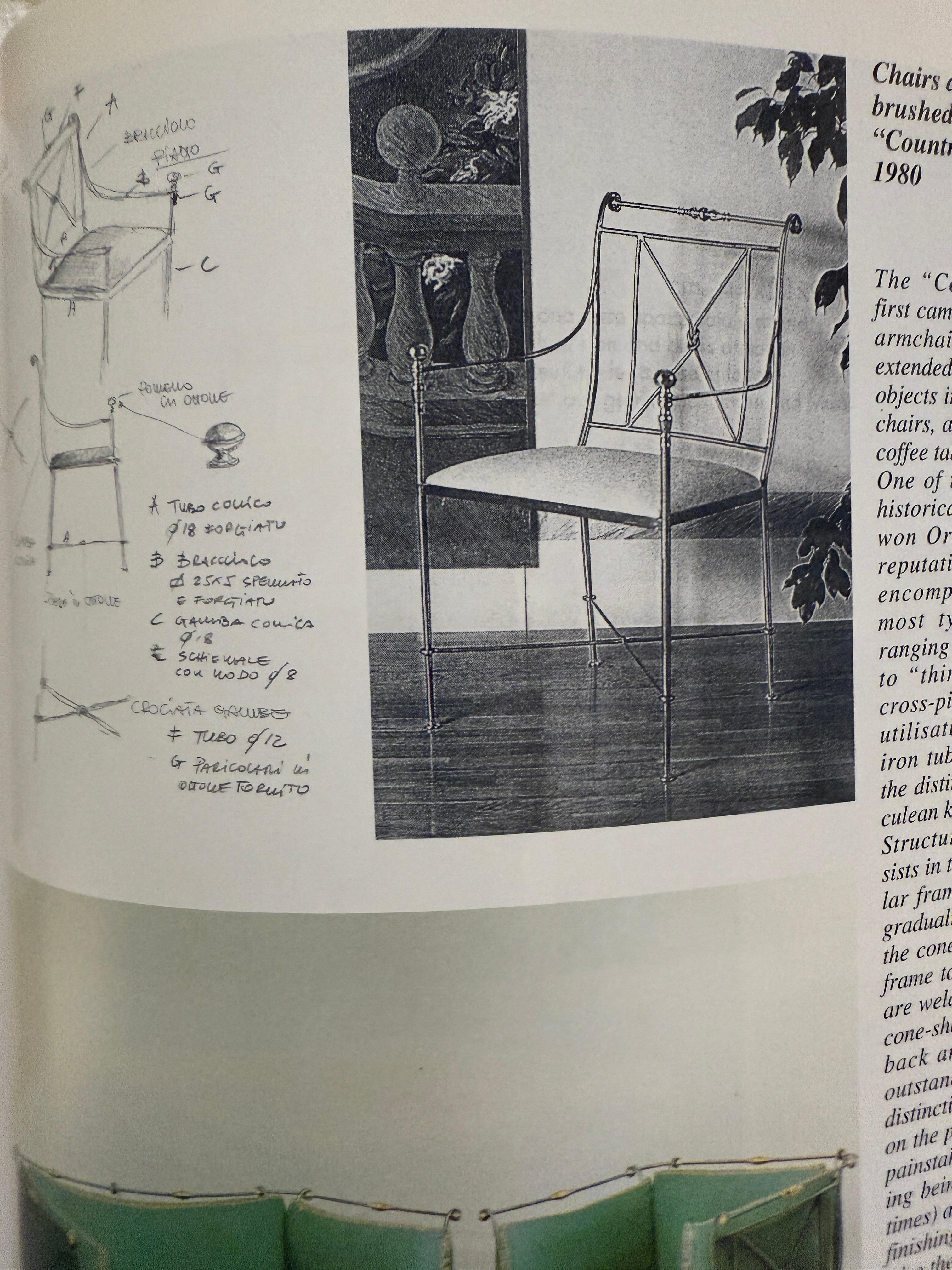 Paire de fauteuils italiens en acier et laiton signés Orlandi, 1970 en vente 6