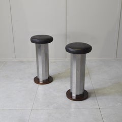 Pair of Italian stools bar 1970s.