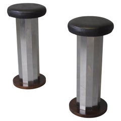 Pair of Italian stools bar 1970s.