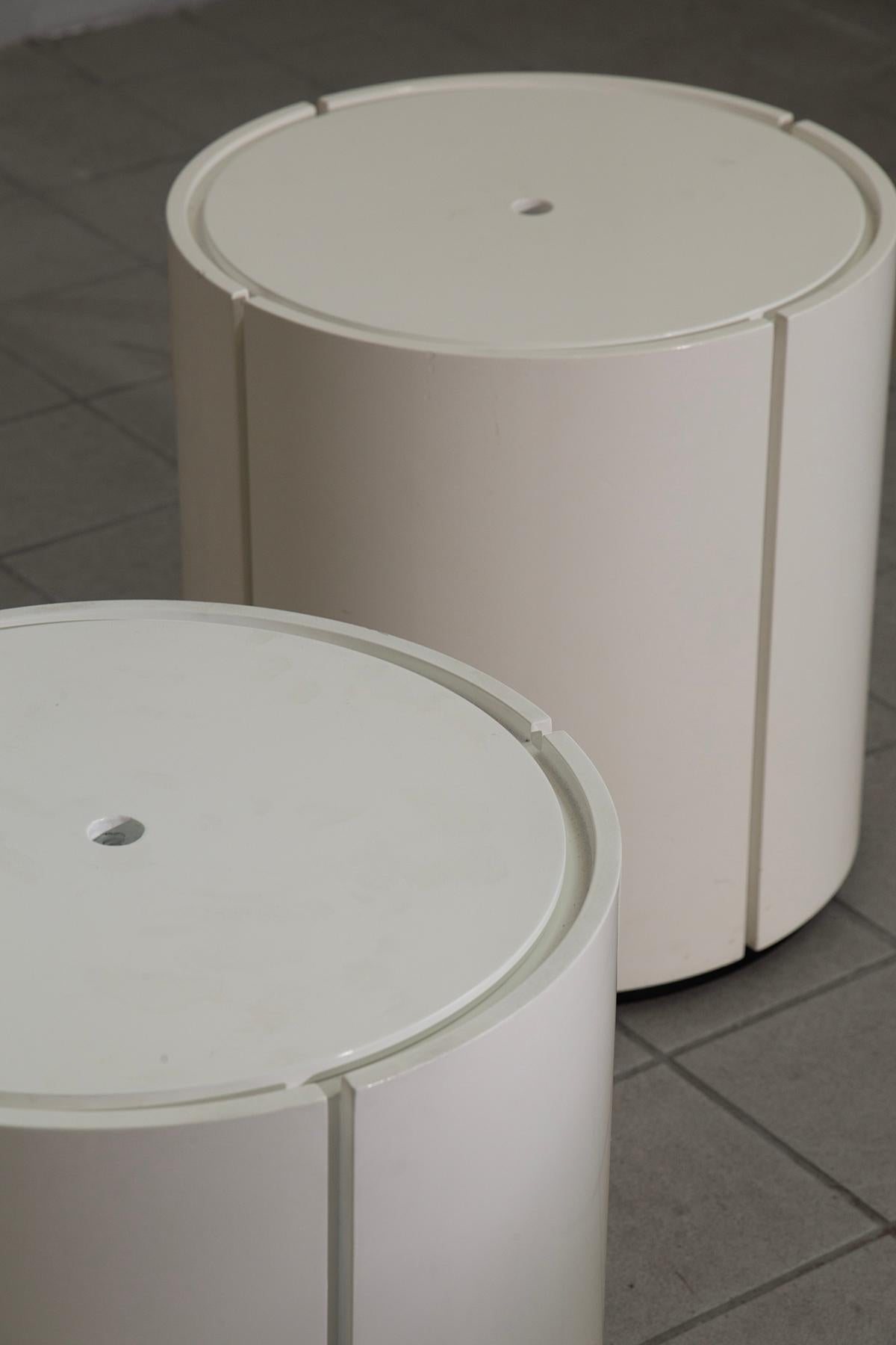 Late 20th Century Pair of Italian storage bedside tables For Sale