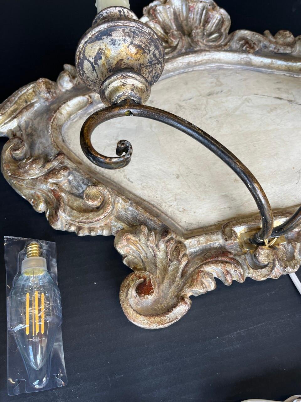 Paire d'appliques murales à 2 lumières de style italien Bon état - En vente à Houston, TX