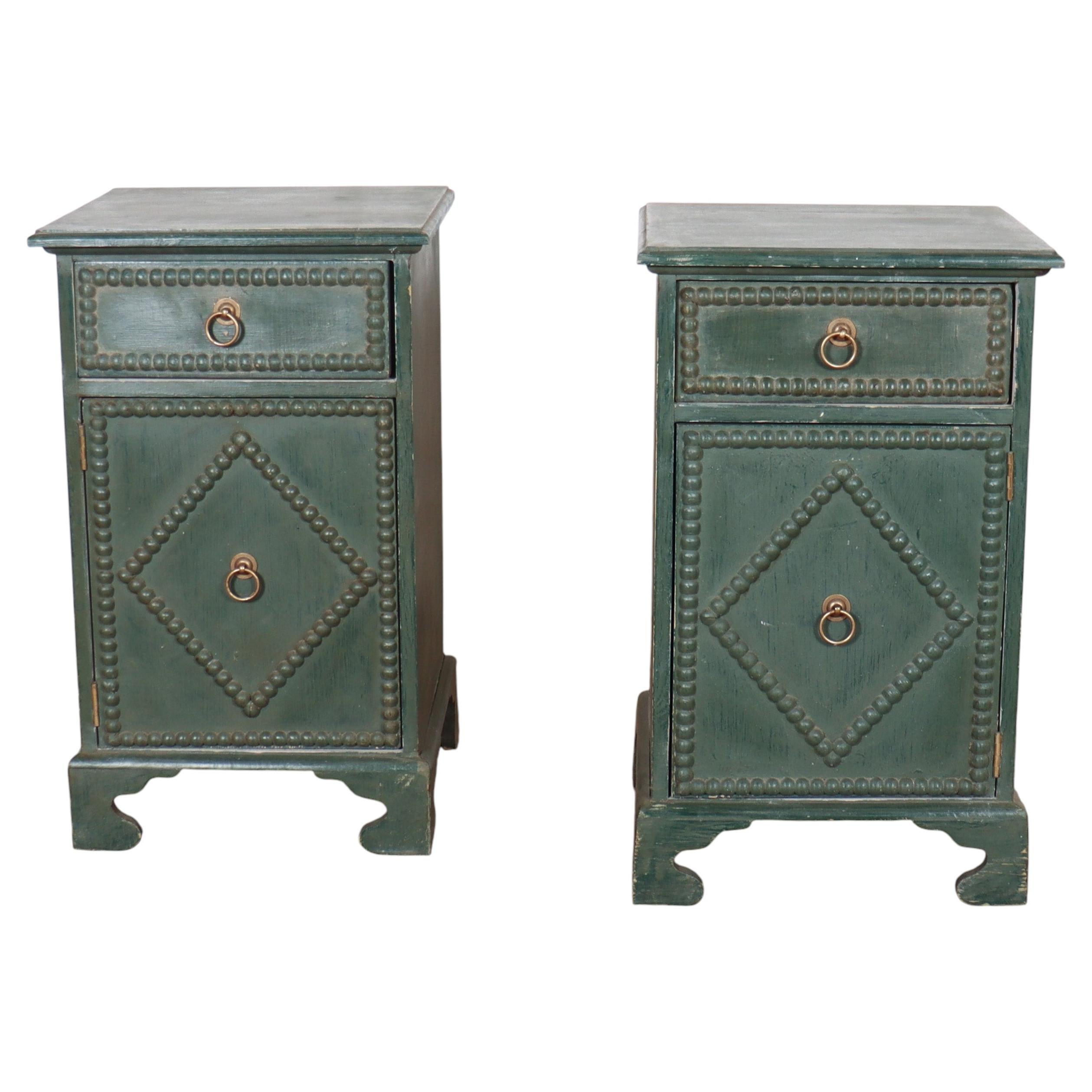 Pair of Italian Style Custom Made Bedside Cupboards