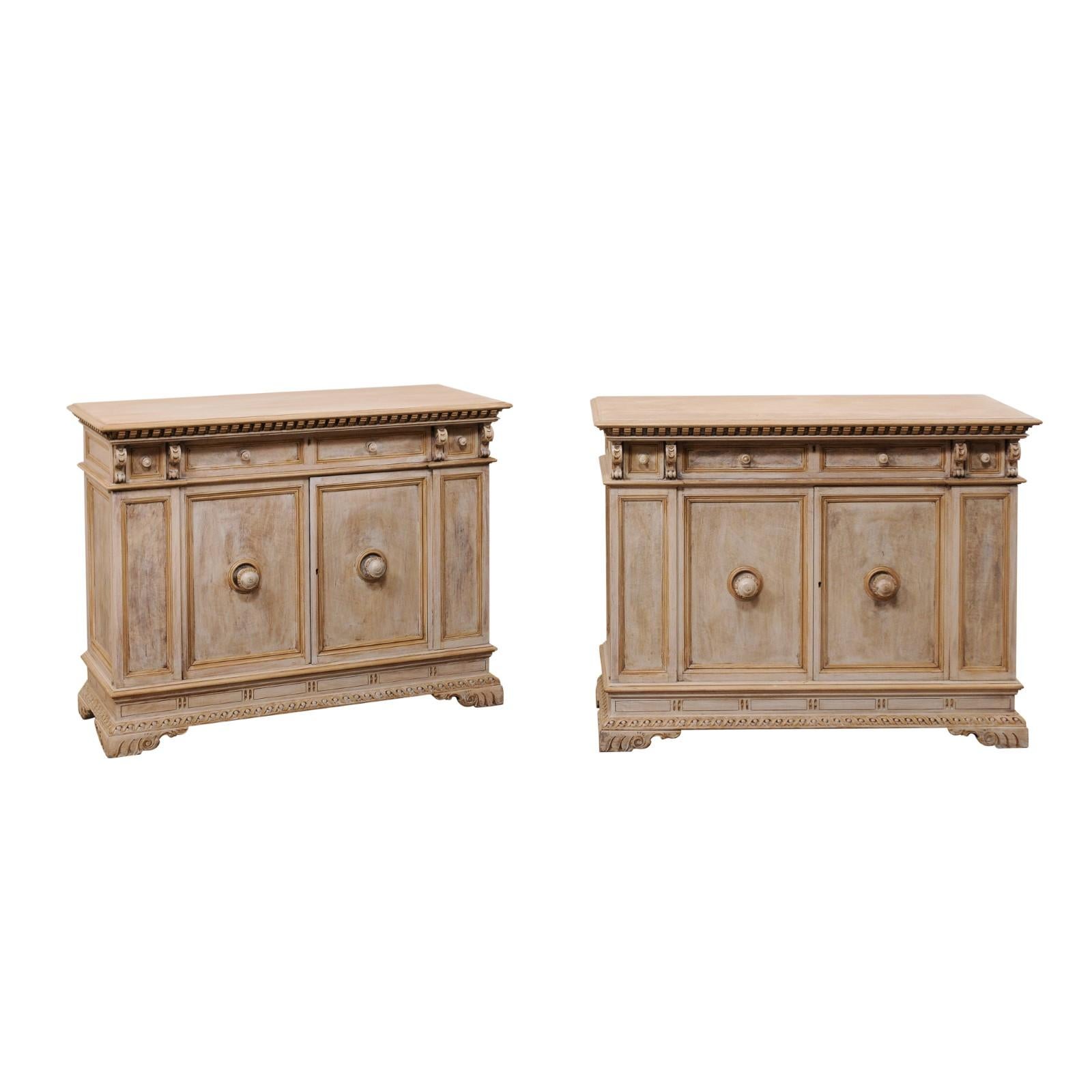 Pair of Italian-Style Early 20th Century Cabinets by Henry Fuldner and Sons