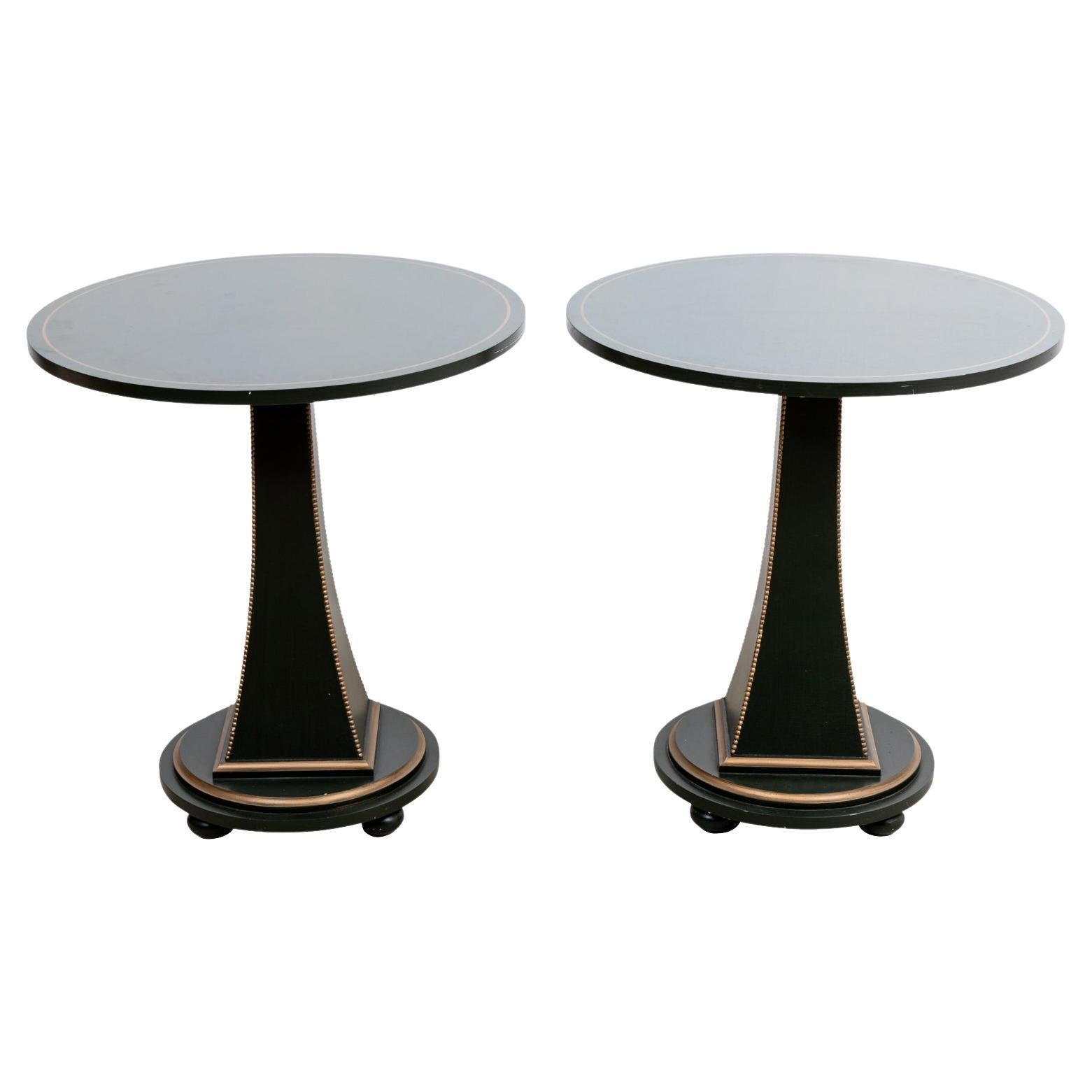 Pair of Italian Style Pedestal Tables For Sale