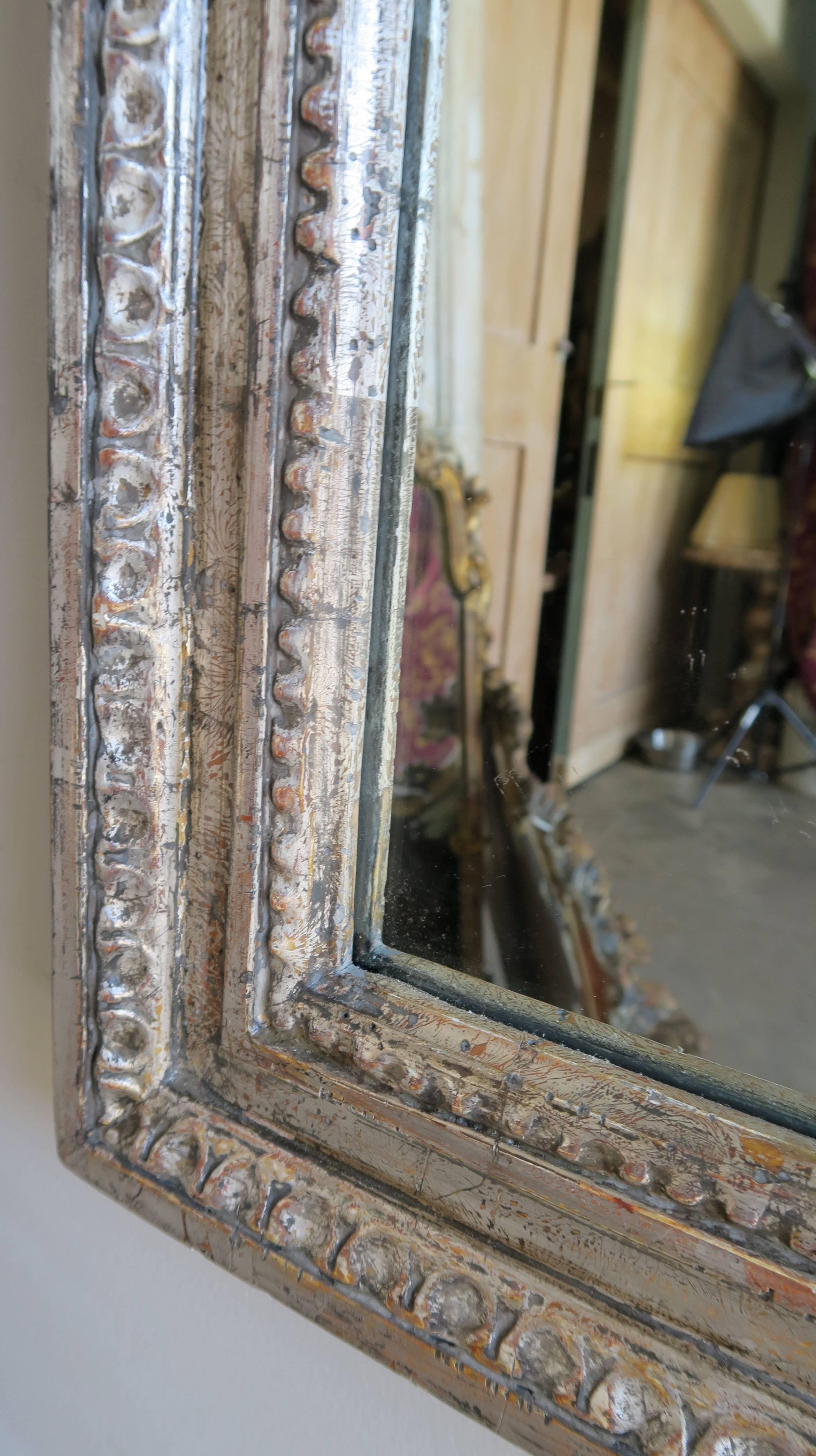 Pair of Italian Style Silver Gilt Mirrors by Melissa Levinson In Excellent Condition In Los Angeles, CA