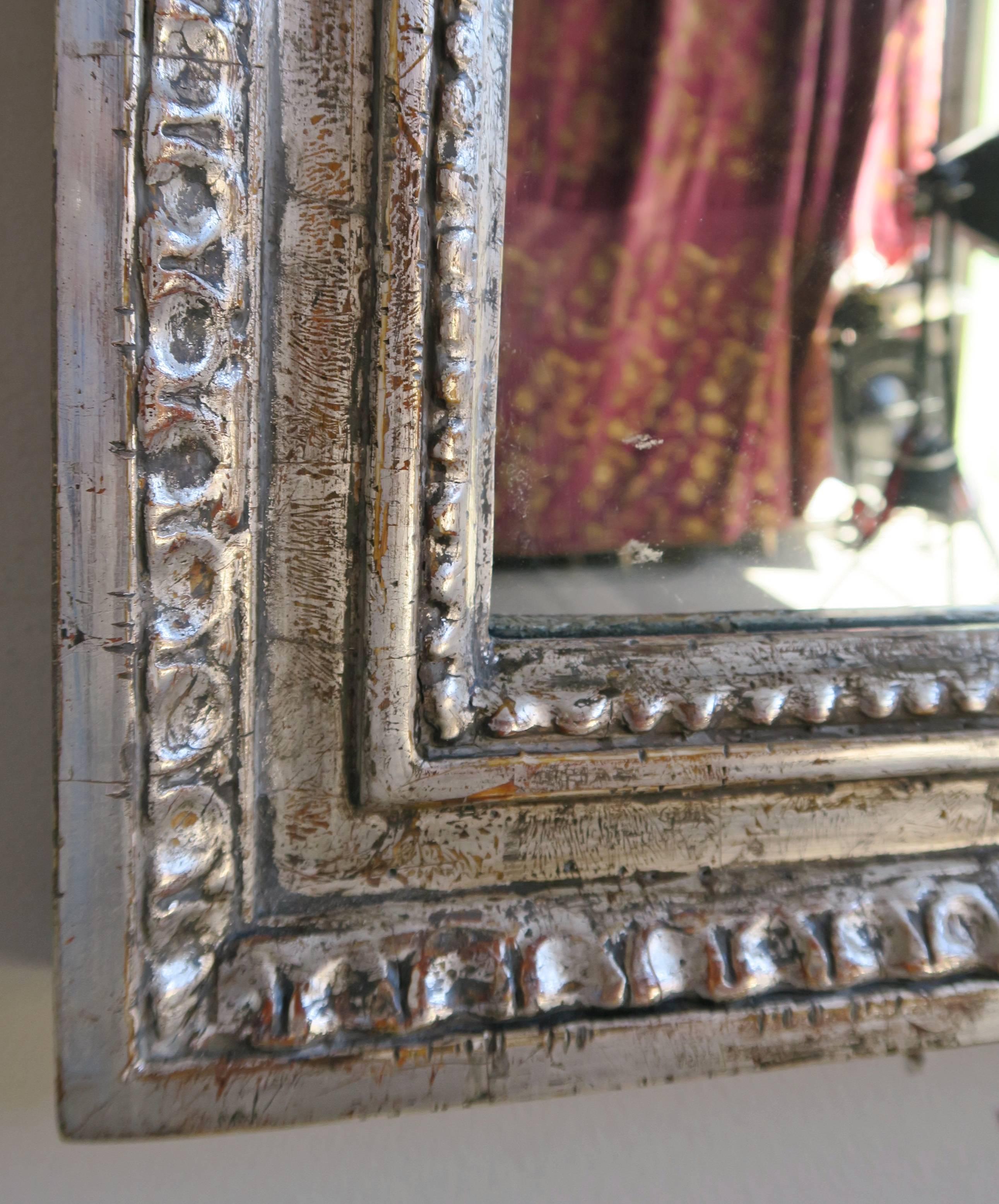 Contemporary Pair of Italian Style Silver Gilt Mirrors by Melissa Levinson