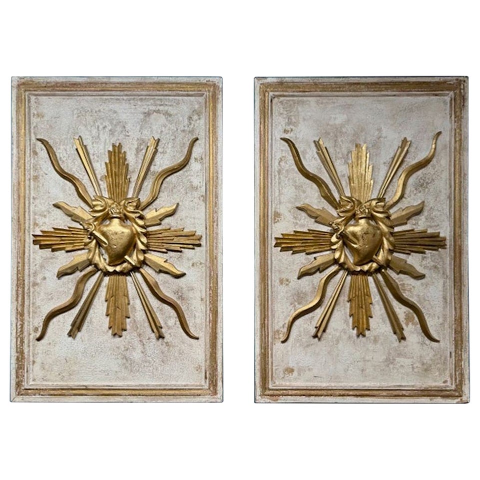 Pair of Italian Sunburst Panels in vendita