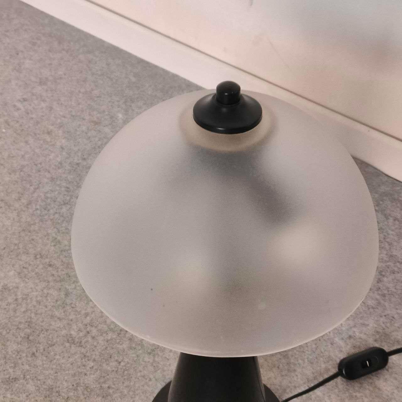 Paire de lampes de table italiennes en verre et noir par Vistosi, années 1980 Bon état - En vente à Nicolosi, IT