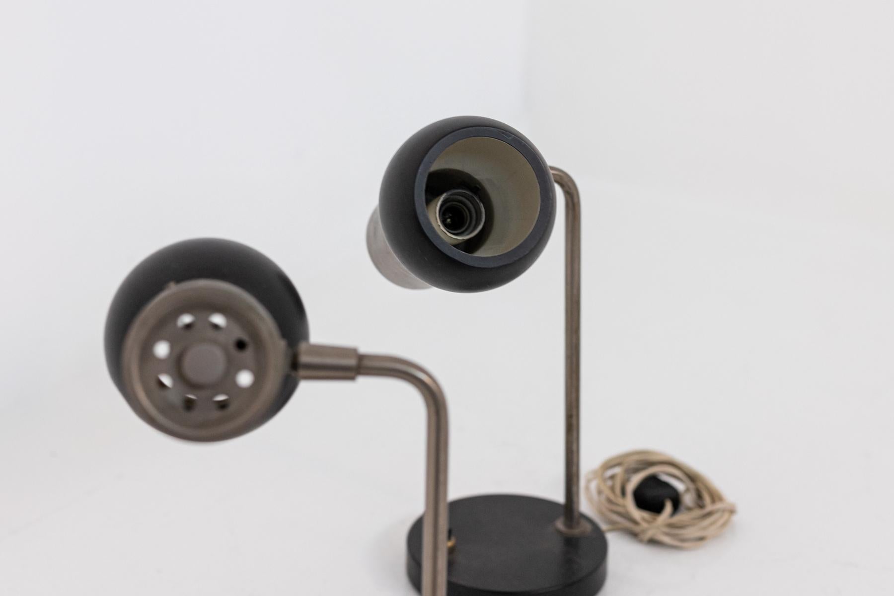 Pair of Italian Table Lamps by FAAI Arredo Cremona Manufacture 3