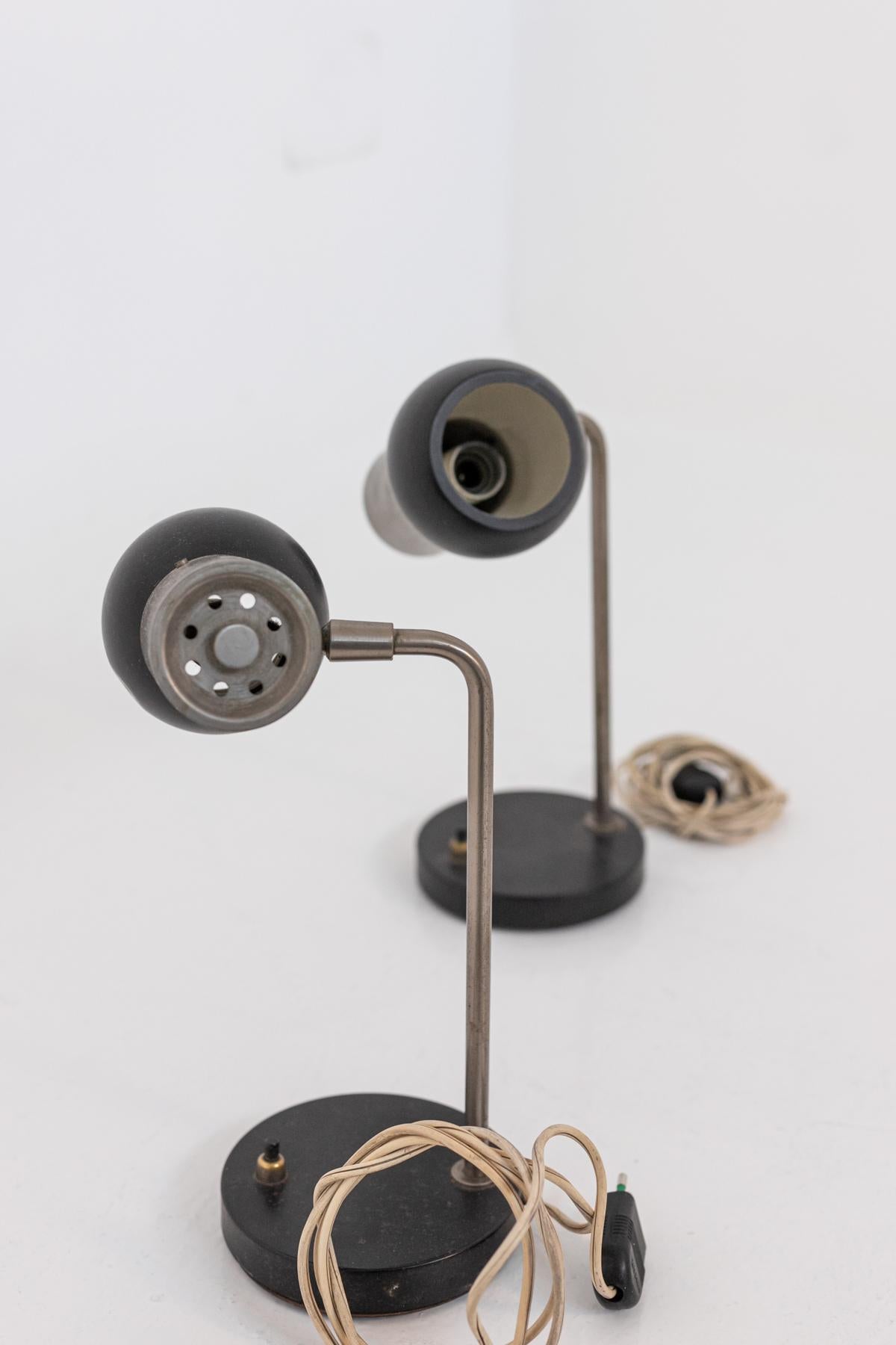 Pair of Italian Table Lamps by FAAI Arredo Cremona Manufacture 5