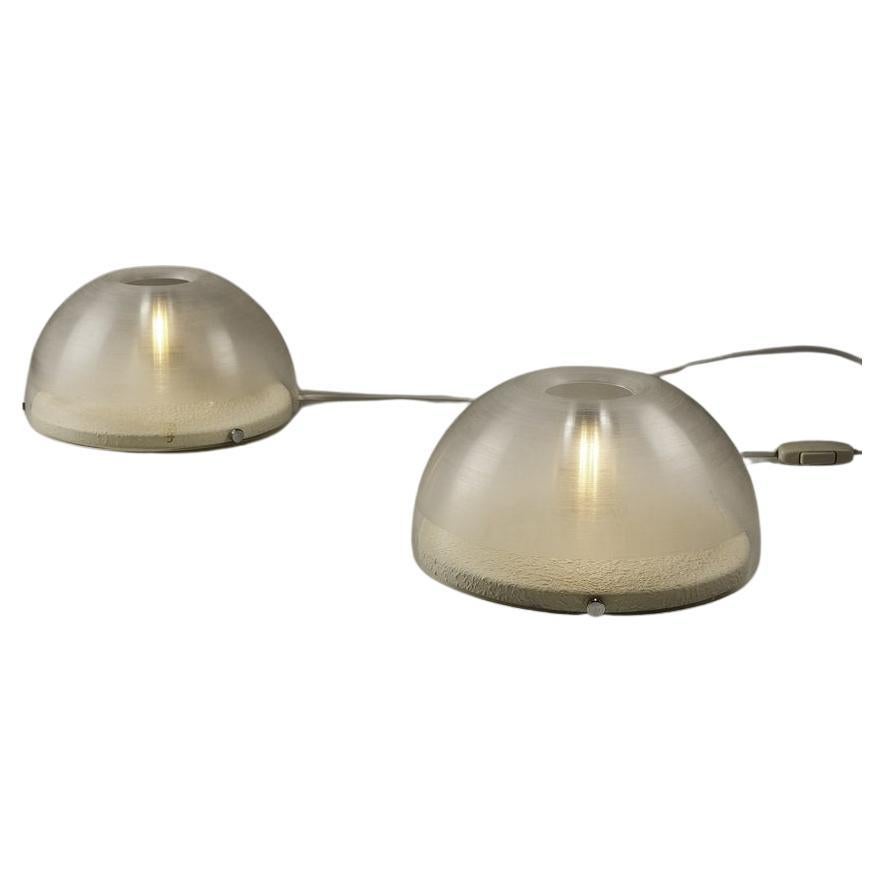 Space Age Pair of Italian Table Lamps by Yoshiko Hasebe for Harvey Guzzini, 1960s For Sale
