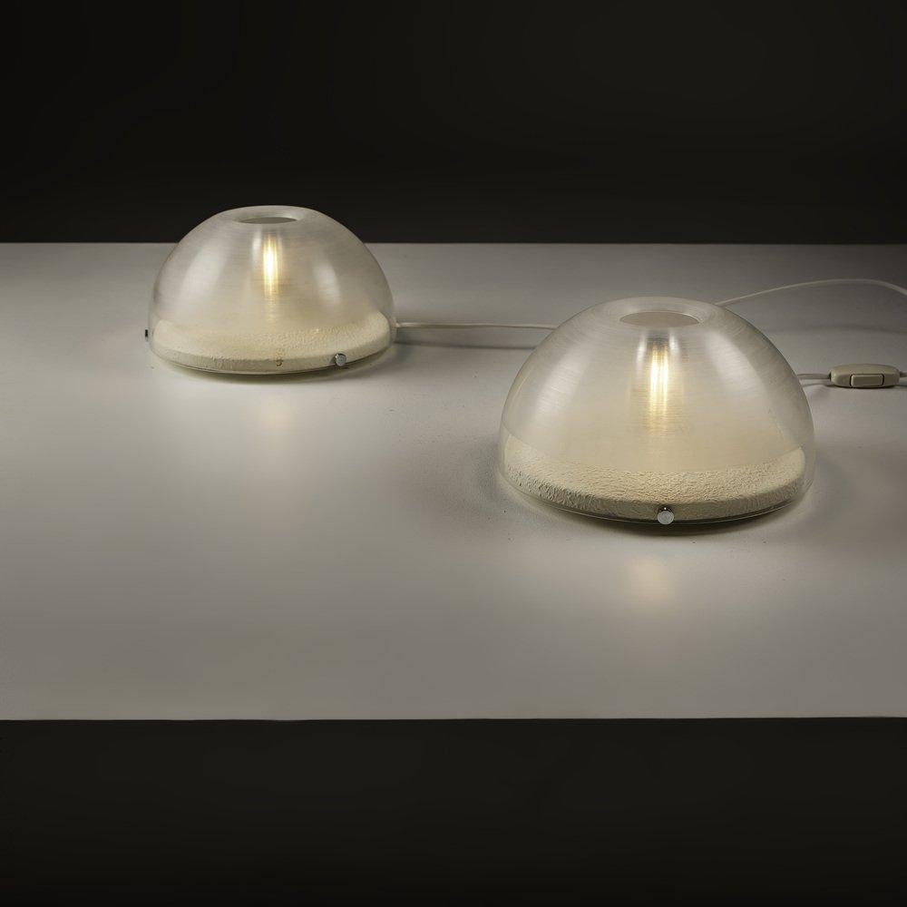 Lacquered Pair of Italian Table Lamps by Yoshiko Hasebe for Harvey Guzzini, 1960s For Sale