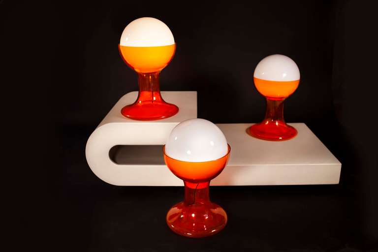 One of Two Italian Table Lamp Designed by Carlo Nason for Mazzega In Good Condition In Antwerp, BE