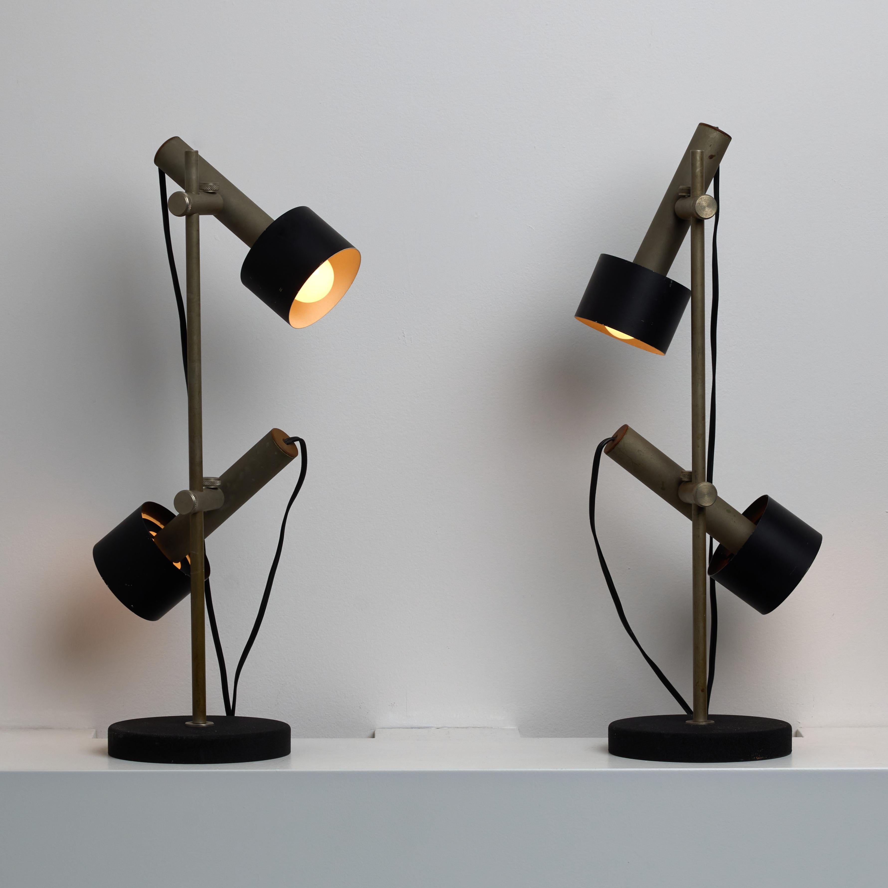 Mid-Century Modern Pair of Italian Table Lamps For Sale