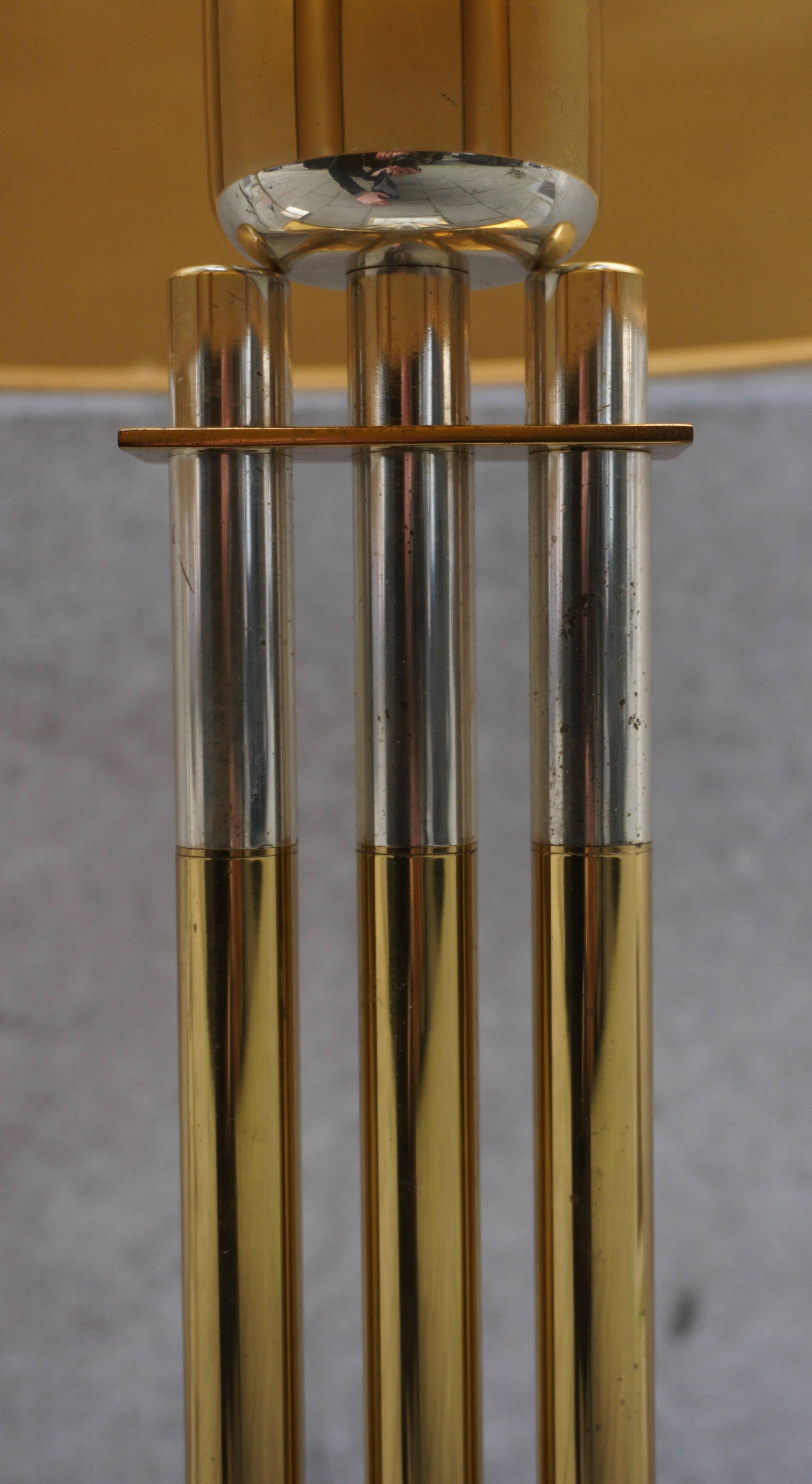 Brass Pair of Italian Table Lamps
