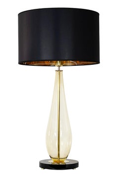 Pair of Italian Table Lamps In Murano Glass