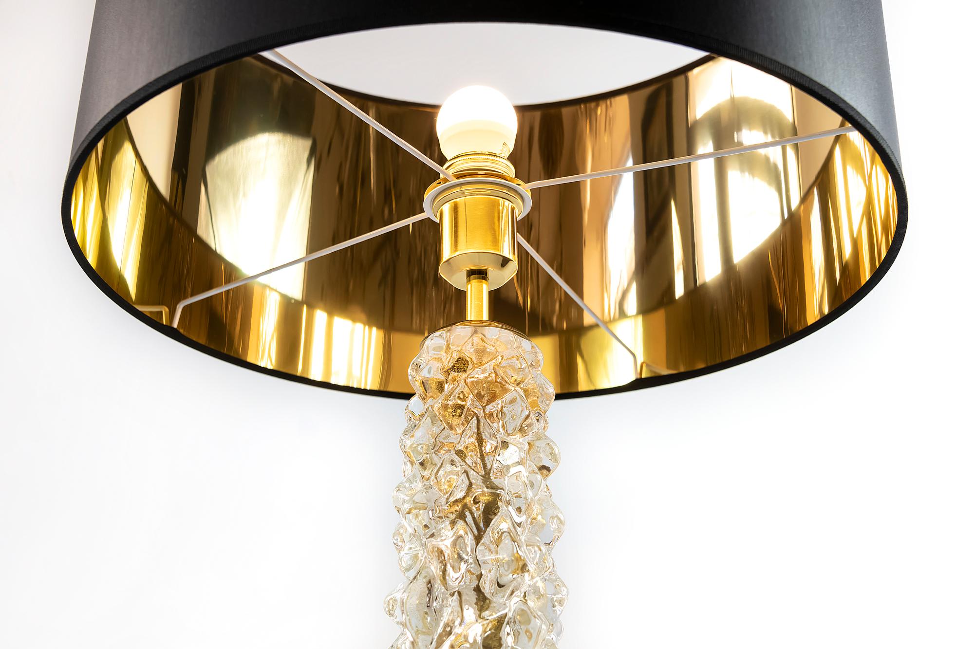 Pareja de lámparas de mesa italianas de cristal de Murano Hecho a mano en venta