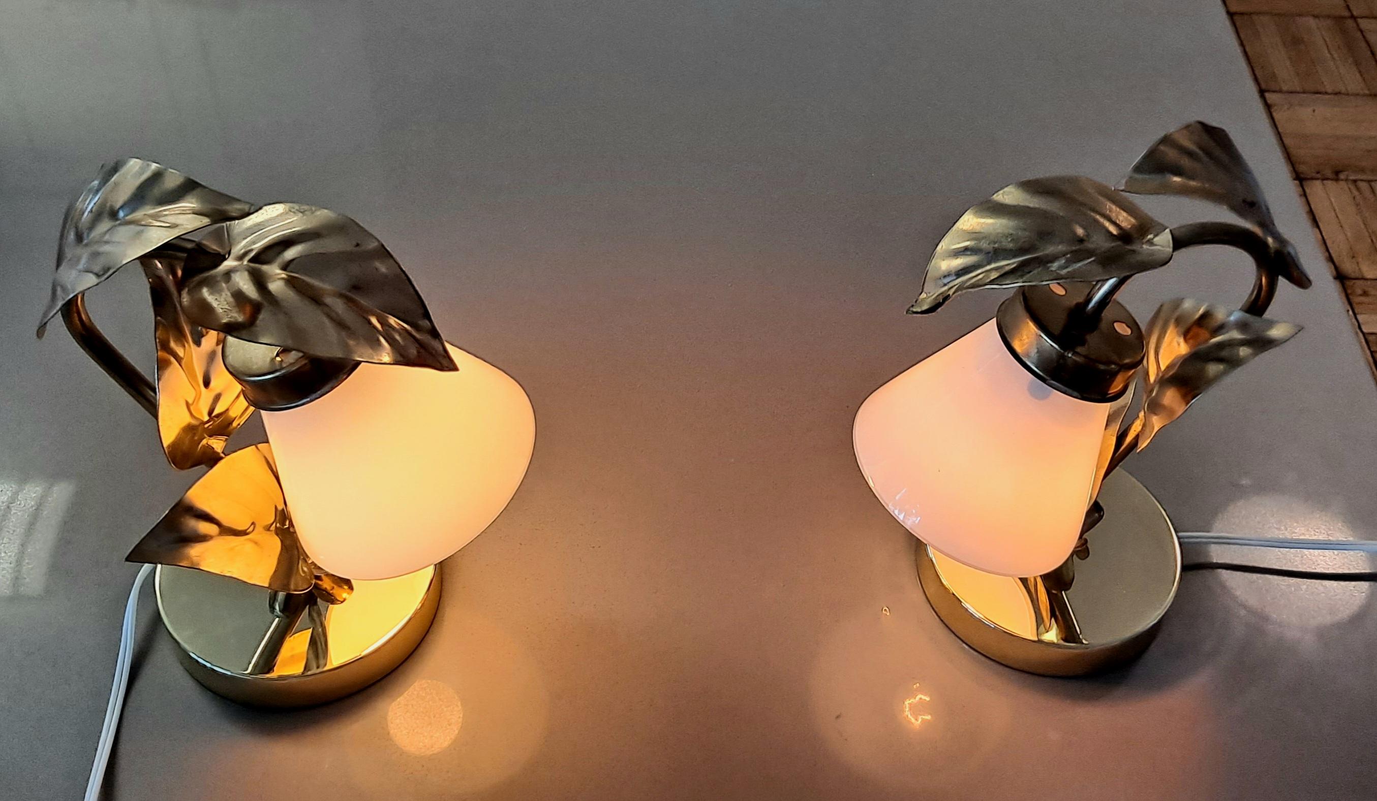 Milieu du XXe siècle Paire de lampes de table italiennes à la manière de Tommaso Barbi en vente