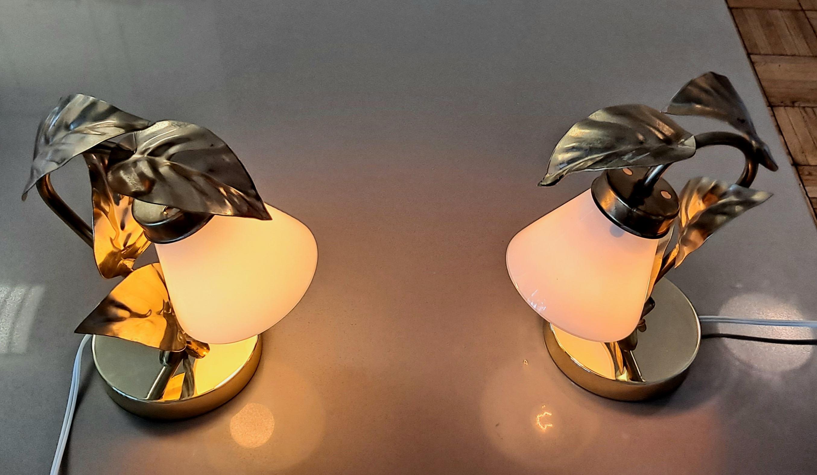 Mid-20th Century  Pair of Italian Table Lamps in the Manner of Tommaso Barbi For Sale