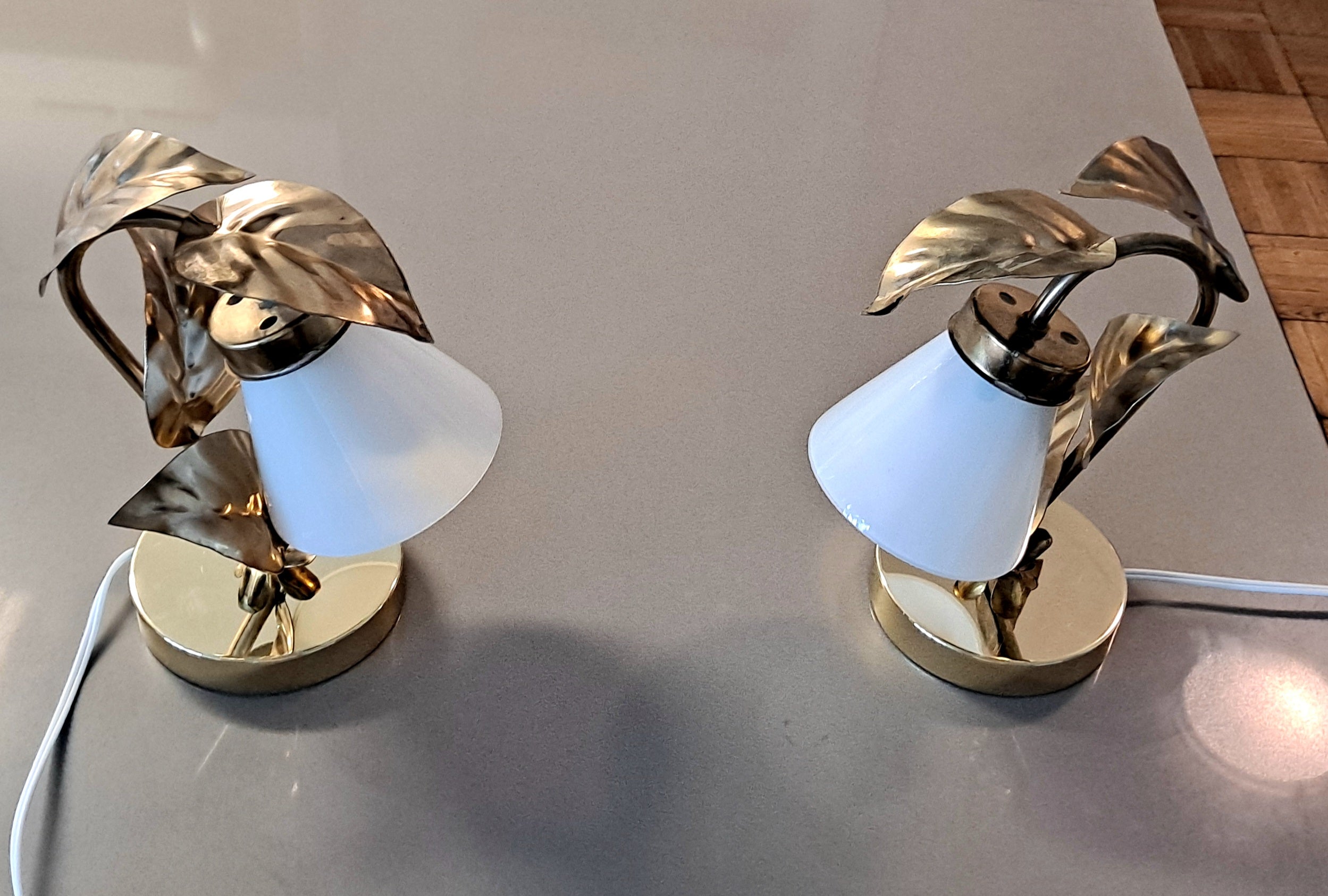  Paar italienische Tischlampen in der Art von Tommaso Barbi