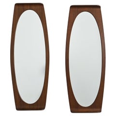 Pair of Italian Teak Mirrors by Campo & Graffi, circa 1960