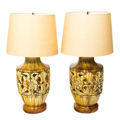 Pair of Italian Terracotta Midcentury Lamps