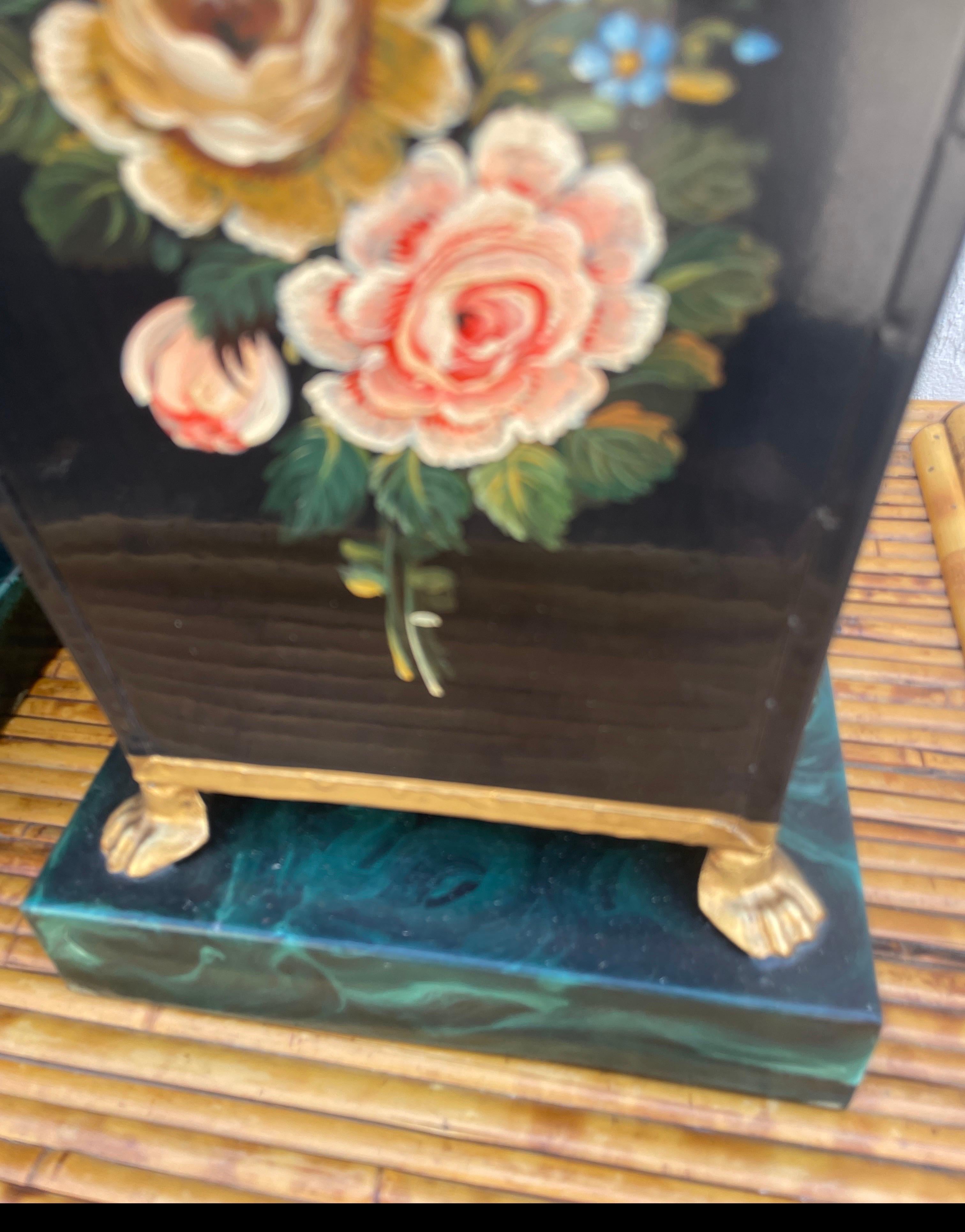 Tôle Pair of Italian Tole Cachepots For Sale