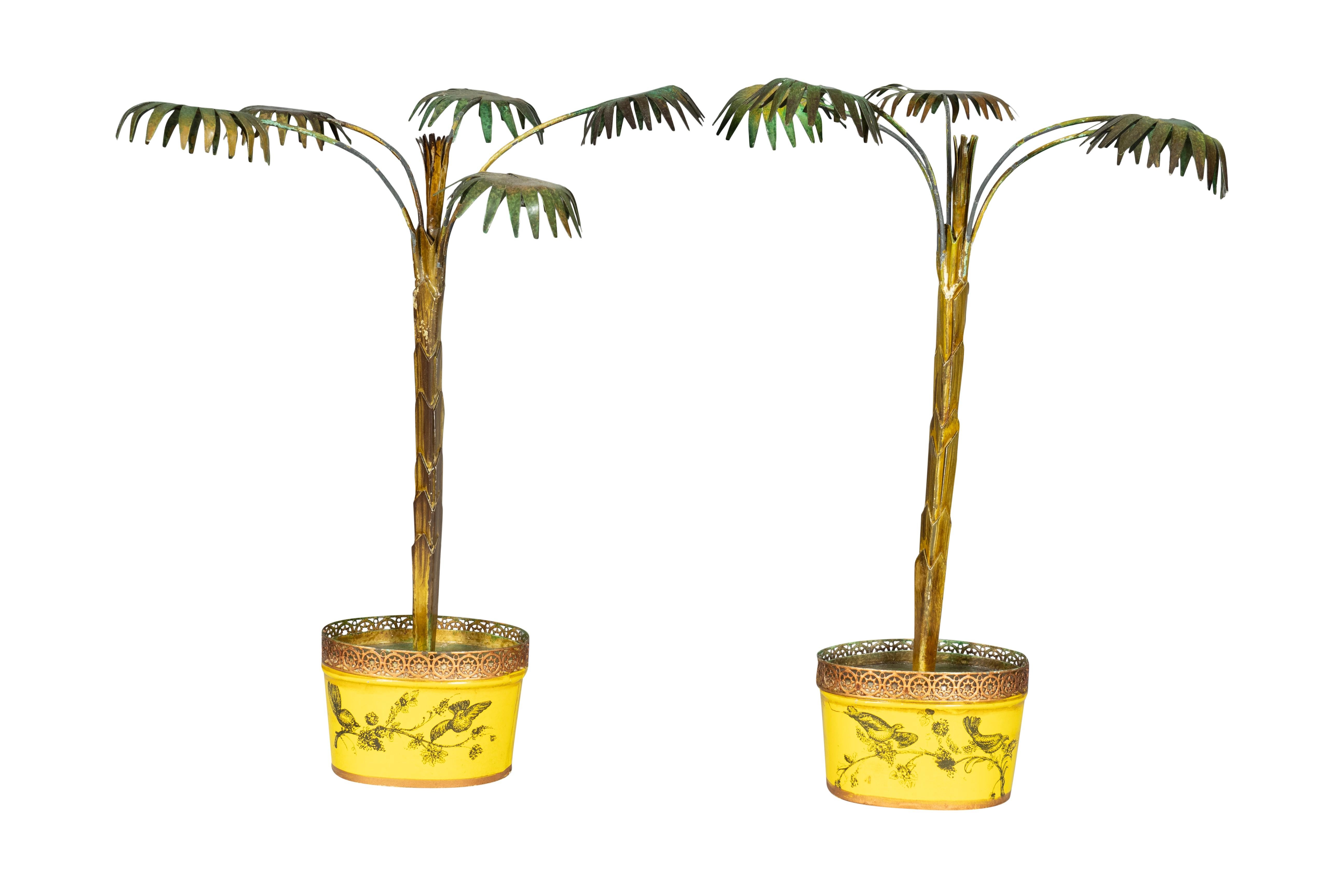 Coppia di palme in toleware italiano In condizioni buone in vendita a Essex, MA